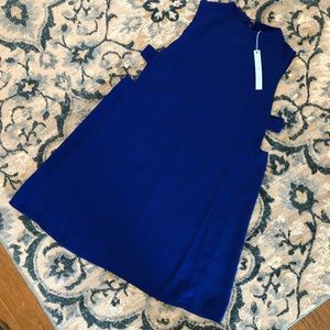 She + Sky Blue A-Shape Side Cut Outs Tunic/Dress High-Neck Sleeveless Large